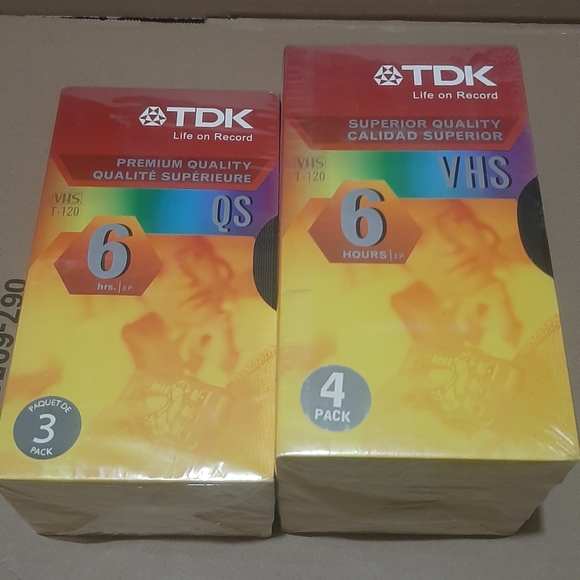 7 TDK premium quality VHS cassettes new - Picture 2 of 3